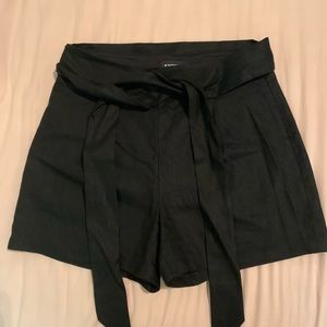 ZARA black tie dress shorts